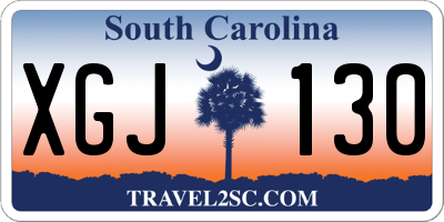 SC license plate XGJ130