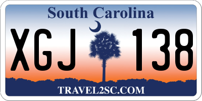 SC license plate XGJ138
