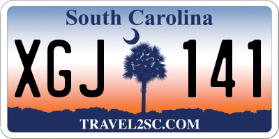 SC license plate XGJ141