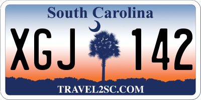 SC license plate XGJ142
