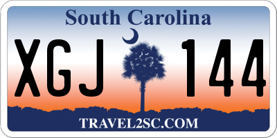 SC license plate XGJ144