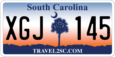 SC license plate XGJ145