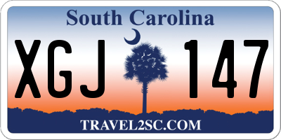 SC license plate XGJ147