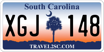 SC license plate XGJ148