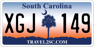 SC license plate XGJ149