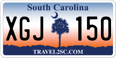 SC license plate XGJ150