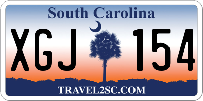 SC license plate XGJ154