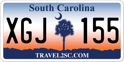SC license plate XGJ155