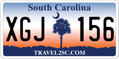 SC license plate XGJ156