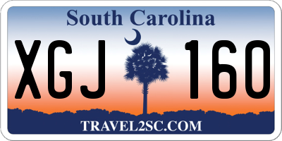 SC license plate XGJ160