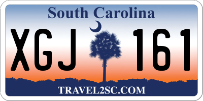 SC license plate XGJ161