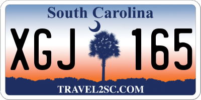 SC license plate XGJ165