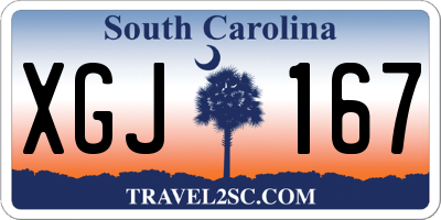 SC license plate XGJ167