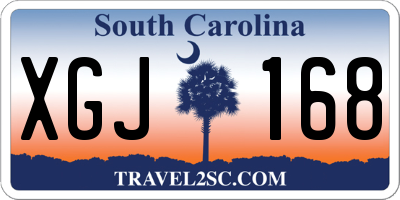 SC license plate XGJ168
