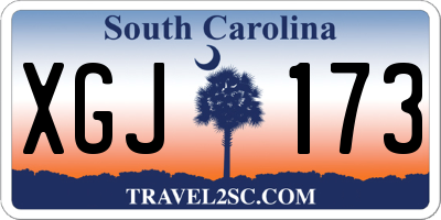 SC license plate XGJ173