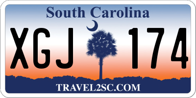 SC license plate XGJ174