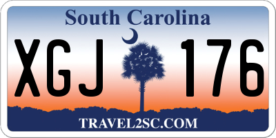 SC license plate XGJ176
