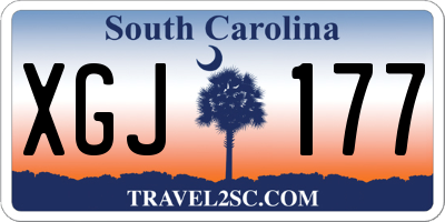 SC license plate XGJ177