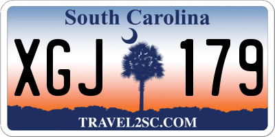 SC license plate XGJ179