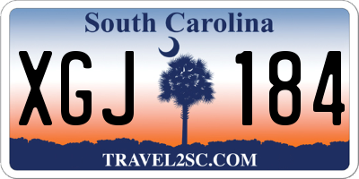 SC license plate XGJ184