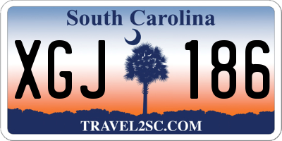 SC license plate XGJ186