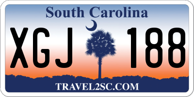 SC license plate XGJ188