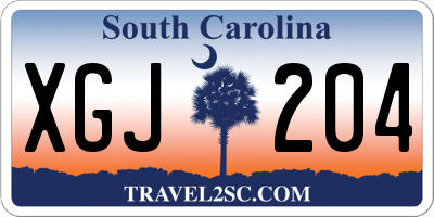 SC license plate XGJ204