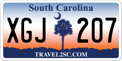 SC license plate XGJ207