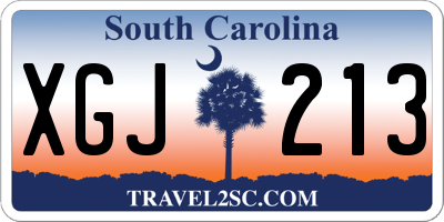 SC license plate XGJ213