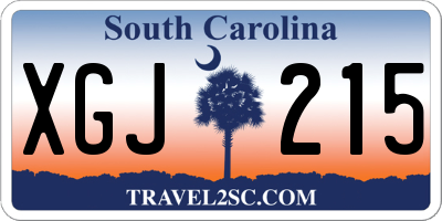 SC license plate XGJ215
