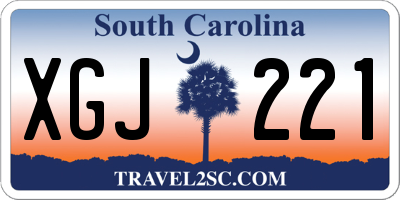 SC license plate XGJ221