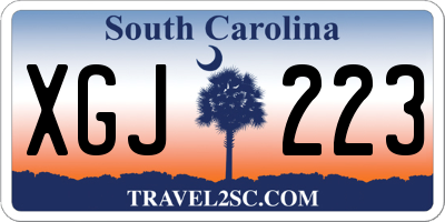 SC license plate XGJ223
