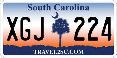 SC license plate XGJ224