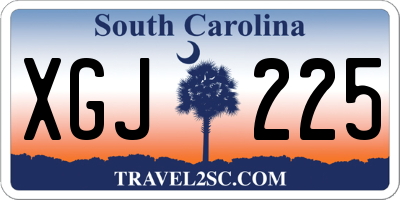 SC license plate XGJ225