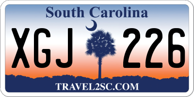 SC license plate XGJ226