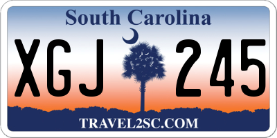 SC license plate XGJ245