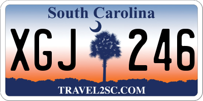 SC license plate XGJ246