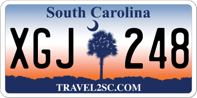 SC license plate XGJ248