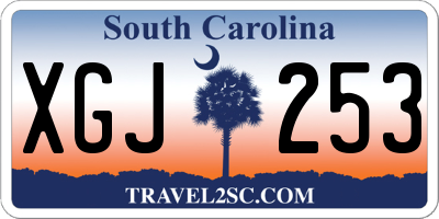 SC license plate XGJ253
