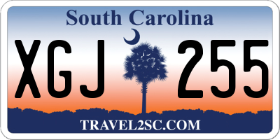 SC license plate XGJ255