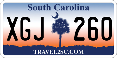 SC license plate XGJ260