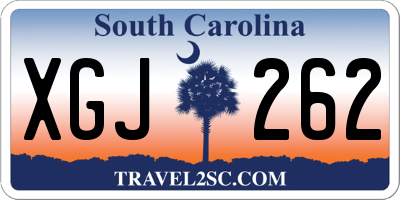 SC license plate XGJ262