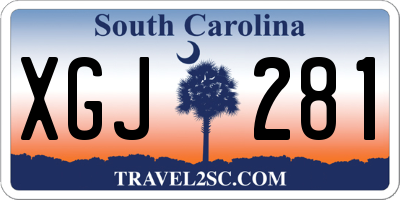 SC license plate XGJ281