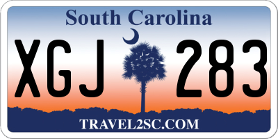 SC license plate XGJ283