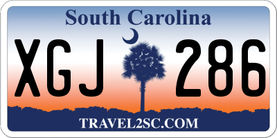 SC license plate XGJ286