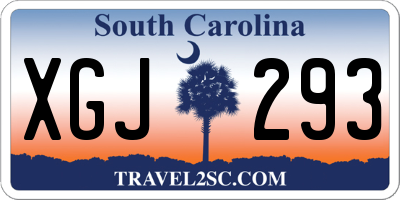 SC license plate XGJ293