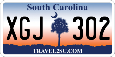 SC license plate XGJ302
