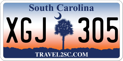 SC license plate XGJ305