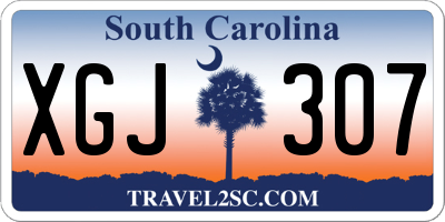 SC license plate XGJ307