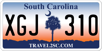 SC license plate XGJ310